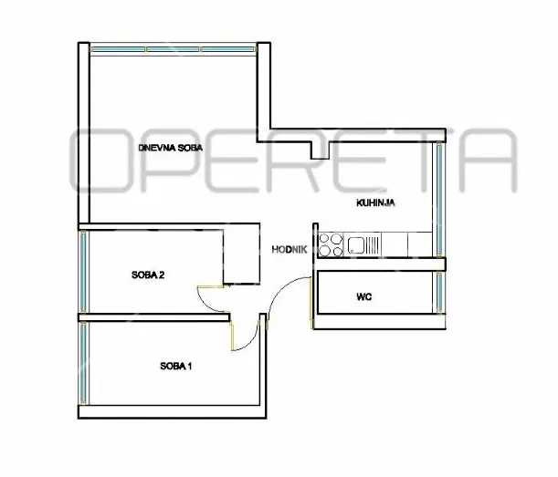 Stan - Milke Trnine, Trnje, Zagreb, 48m2