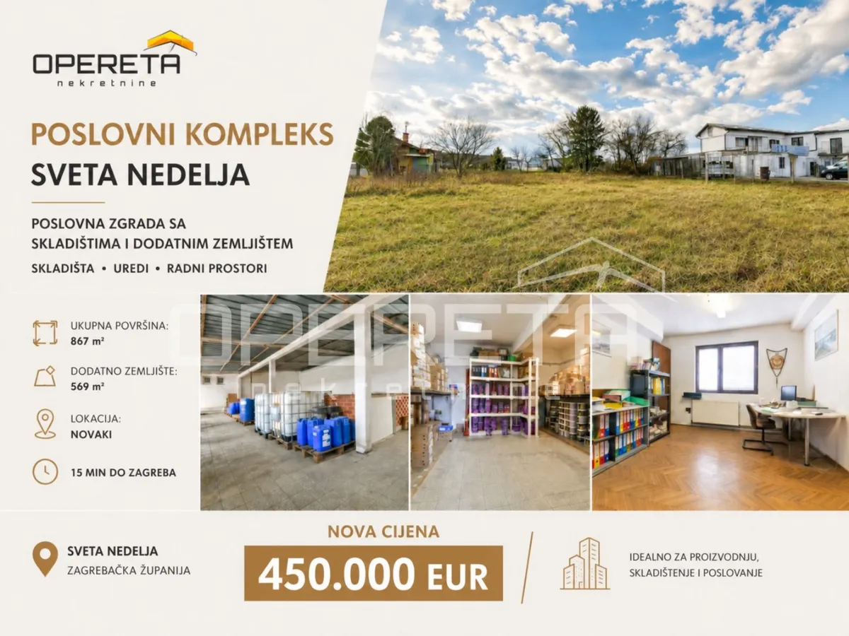 Poslovni Prostor - Industrijska ulica, Sveta Nedelja, Sveta Nedelja, 867m2