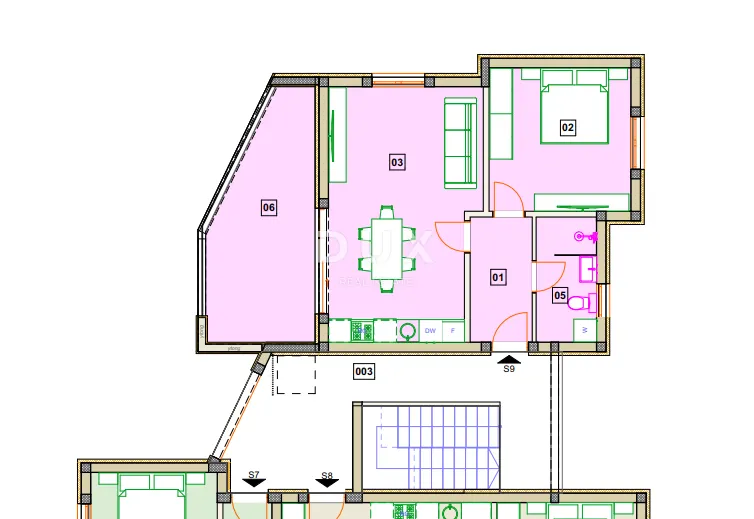 Stan - Vodice, 61.62m2