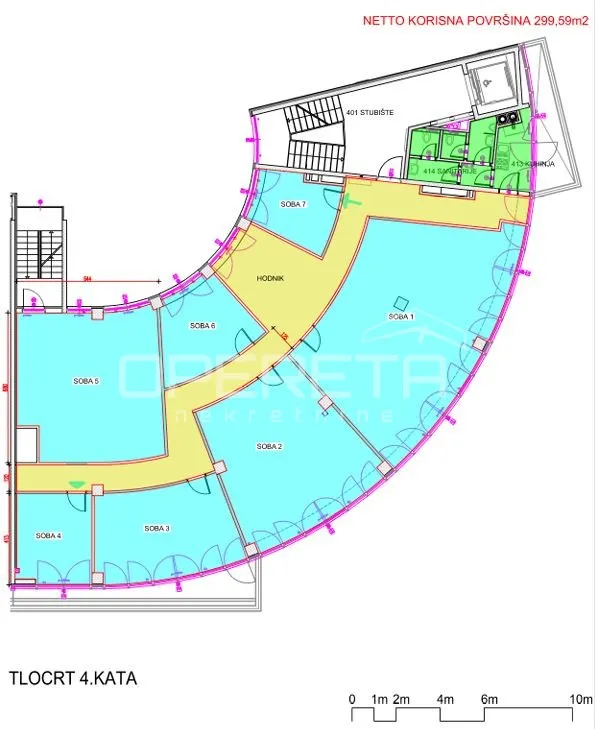 Ured - Ulica Vjekoslava Heinzela, Pešćenica, Zagreb, 300m2