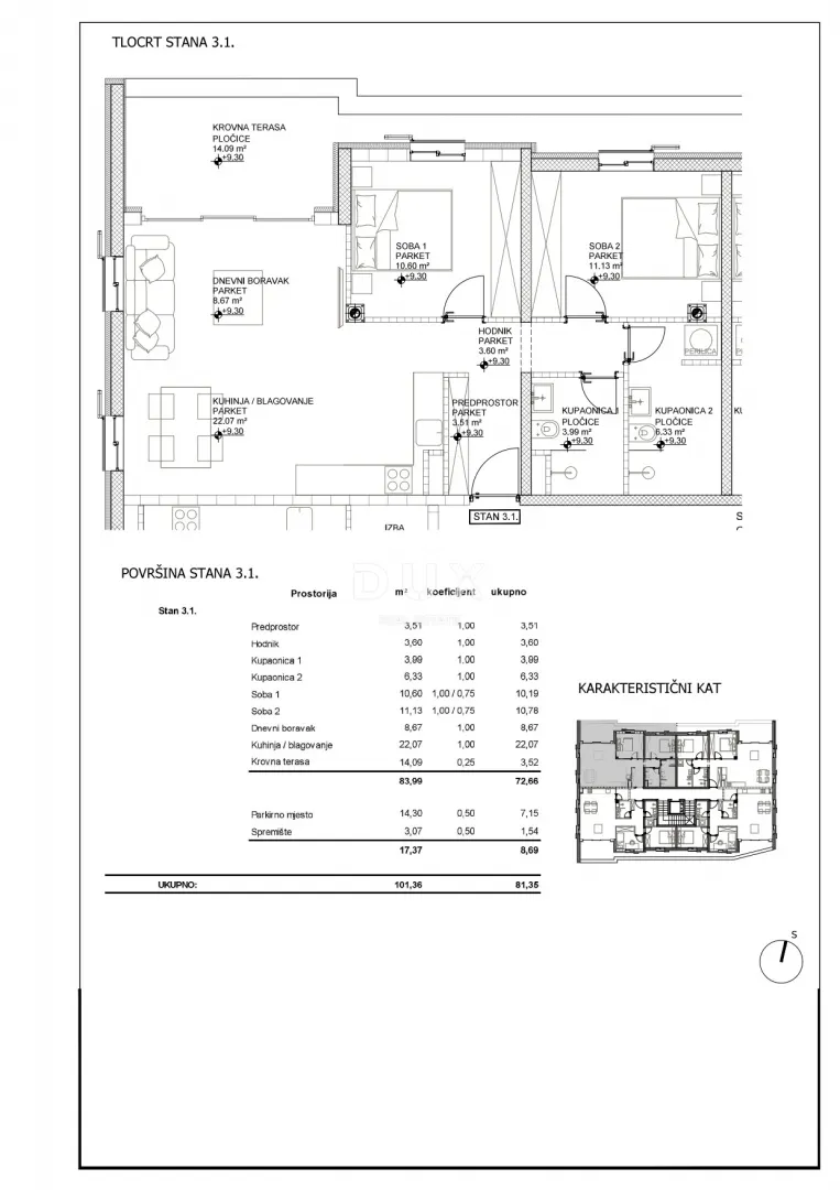 Apartment - Cres, 101.36m2