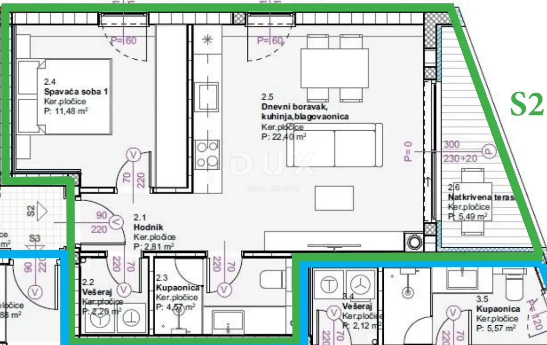 Stan - Vodice, 61.45m2
