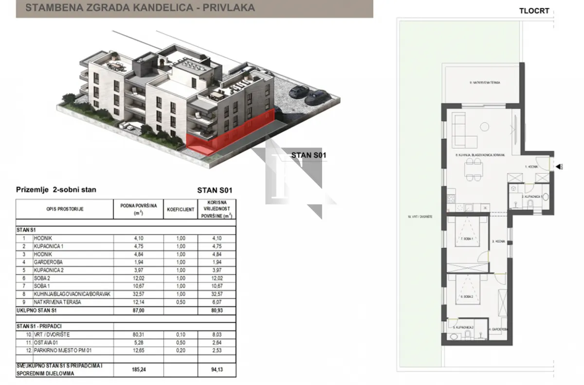 Apartment - Privlaka, 94.13m2