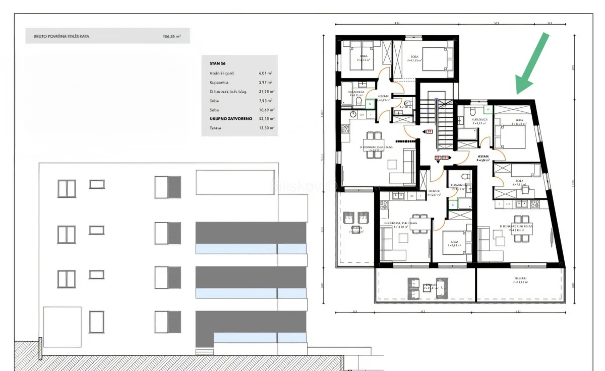Apartment - Seget, 65m2