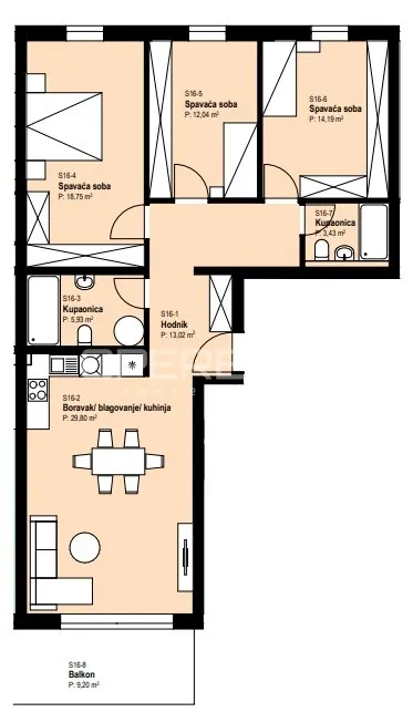 Apartment - II. Struge, Istok, Zagreb, 105m2