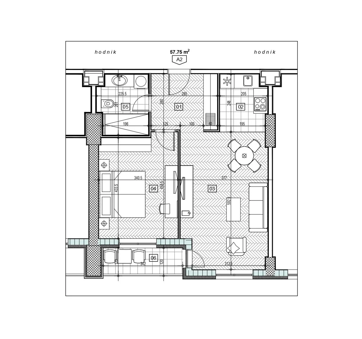 Stan - Trnje, 57.75m2
