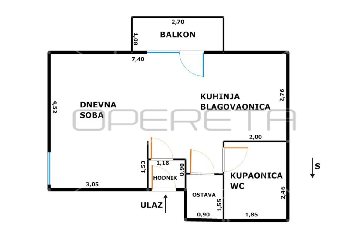 Stan - Palić, Trnje, Zagreb, 35m2