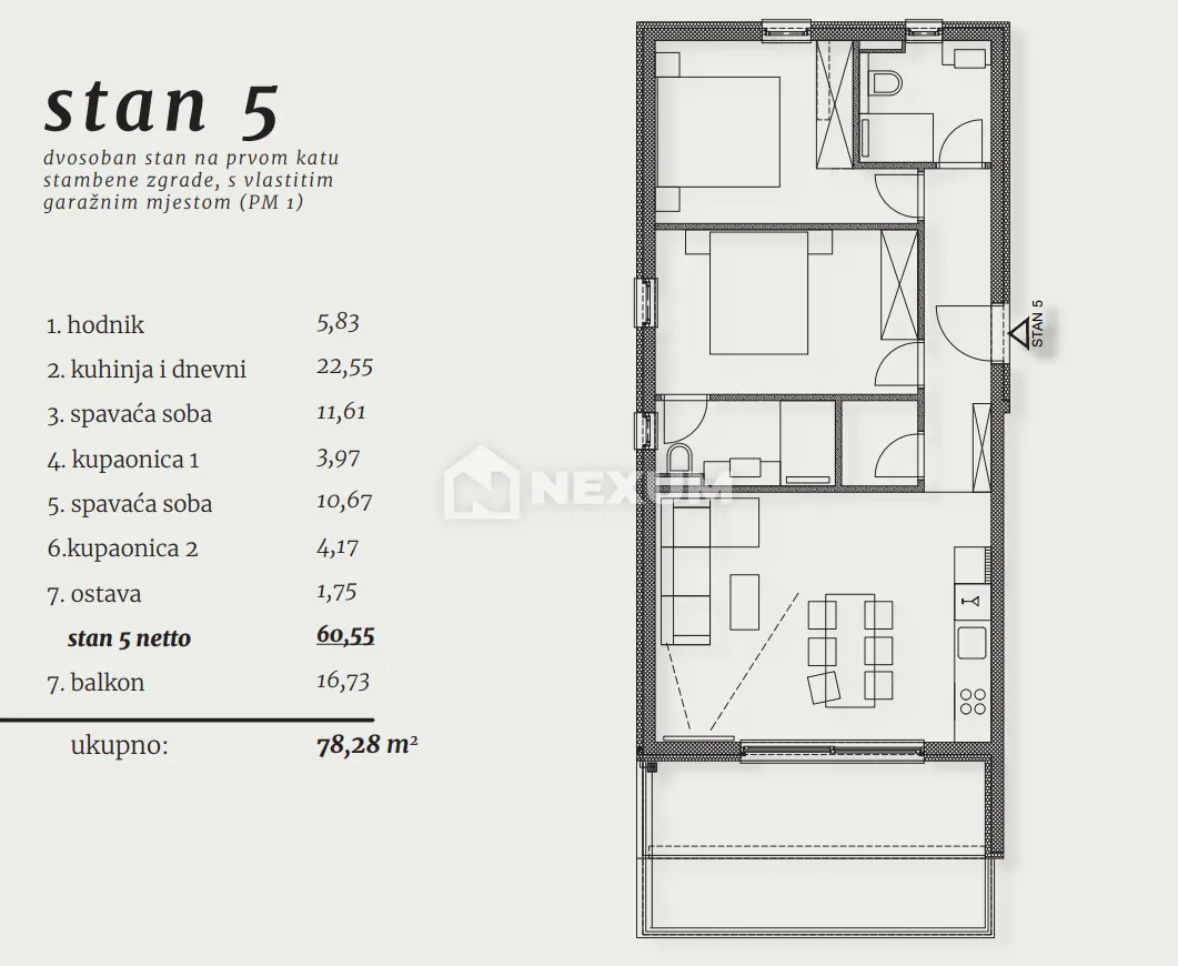 Stan - Okrug, 69m2