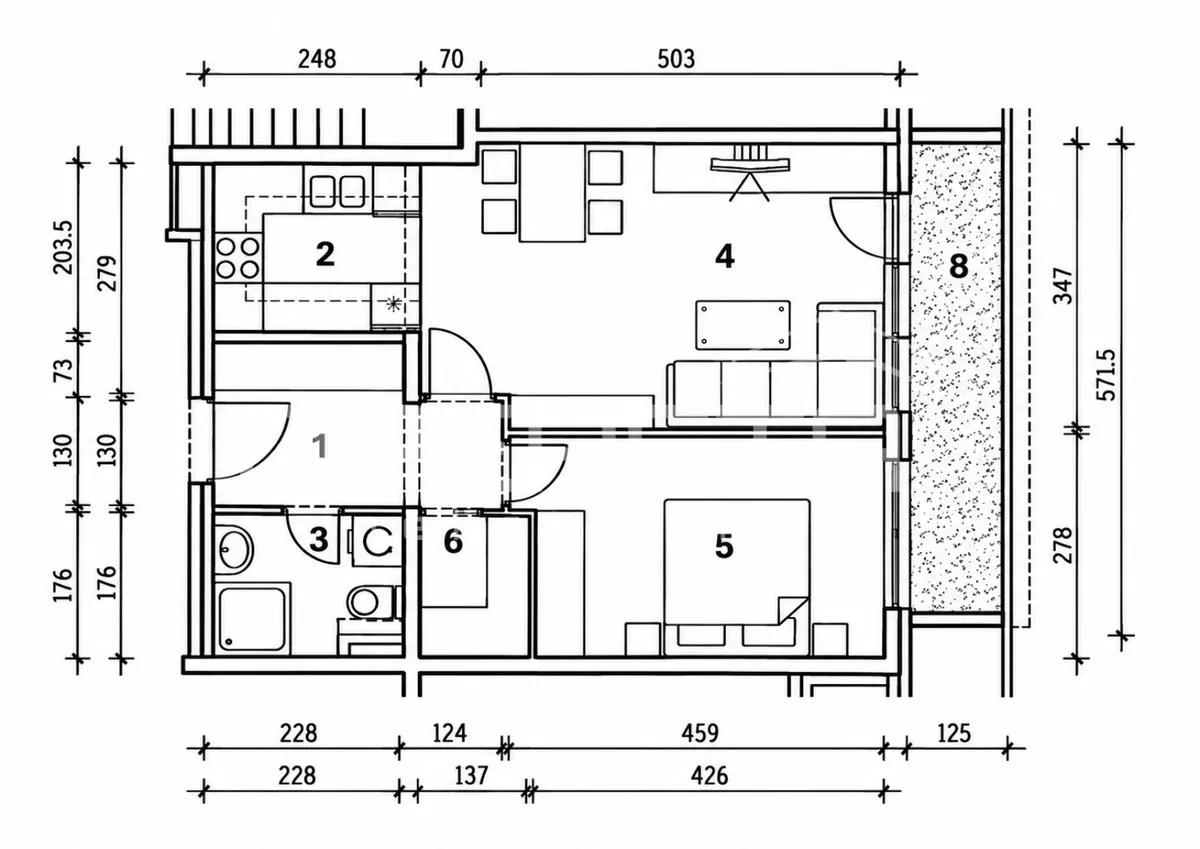 Apartment - Višnje Stahuljak, Trešnjevka sjever, Zagreb, 56m2