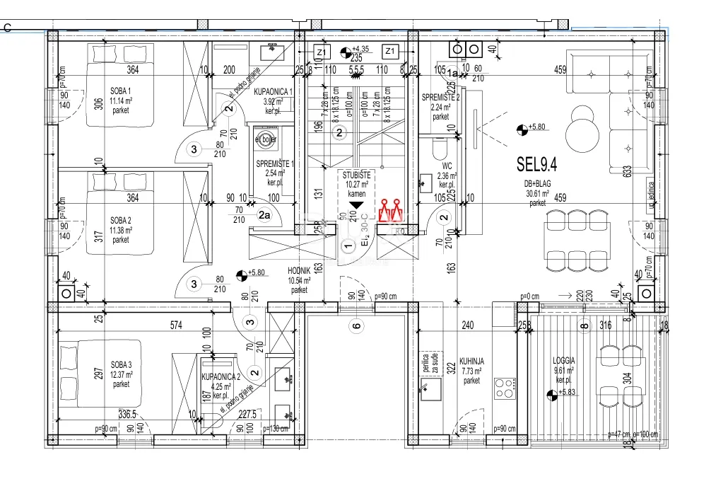 Stan - Cres, 124.84m2