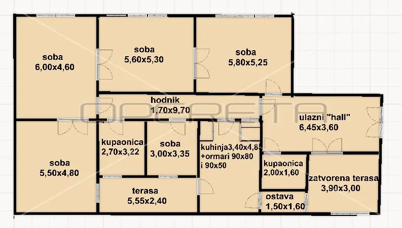 Stan - Gundulićeva, Centar, Zagreb, 183m2