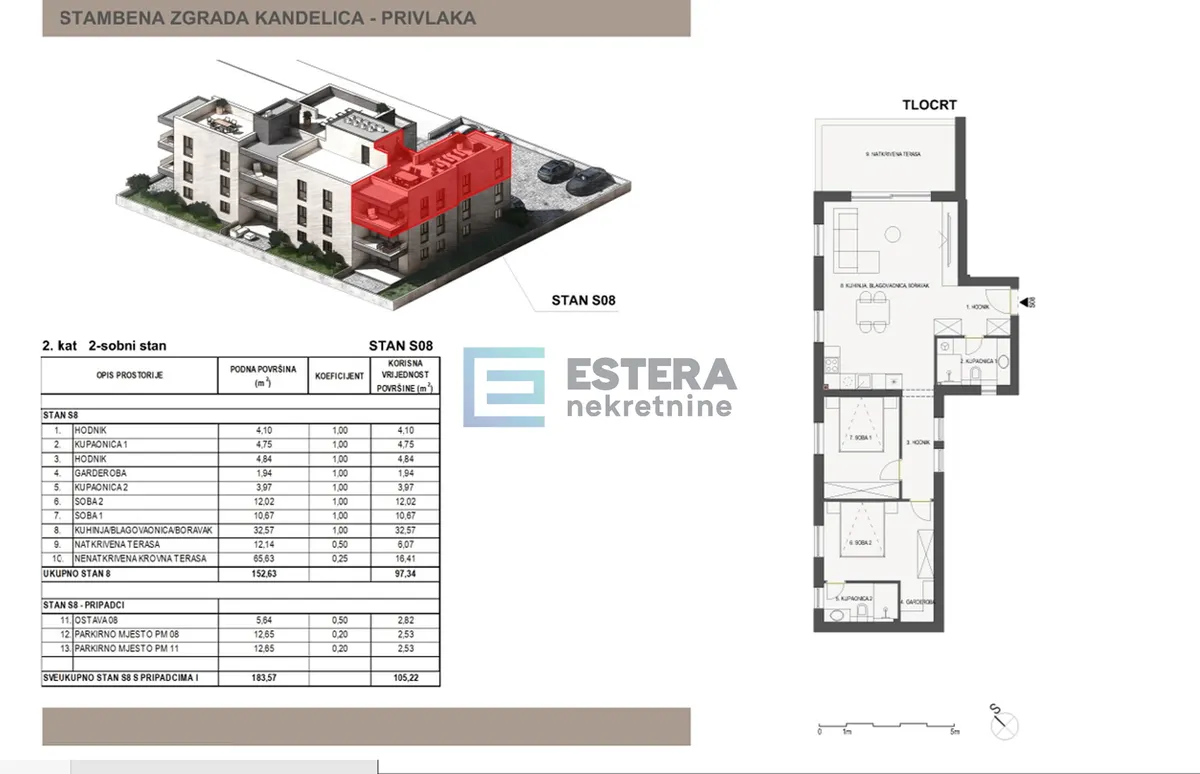 Stan - Privlaka, 105m2