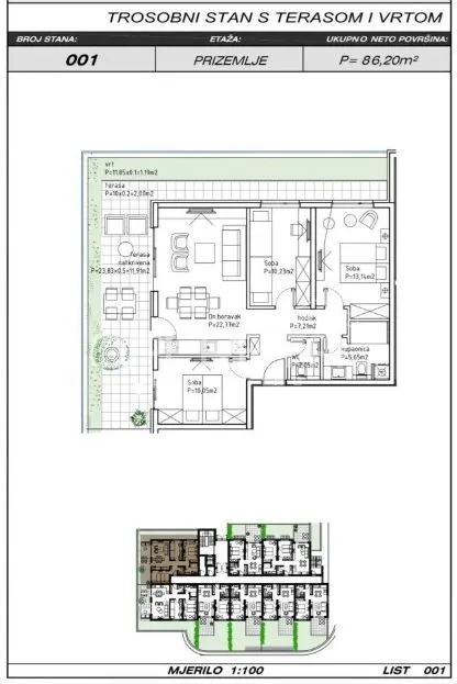 Stan - Makarska Zapad, Makarska, Makarska, 86.2m2
