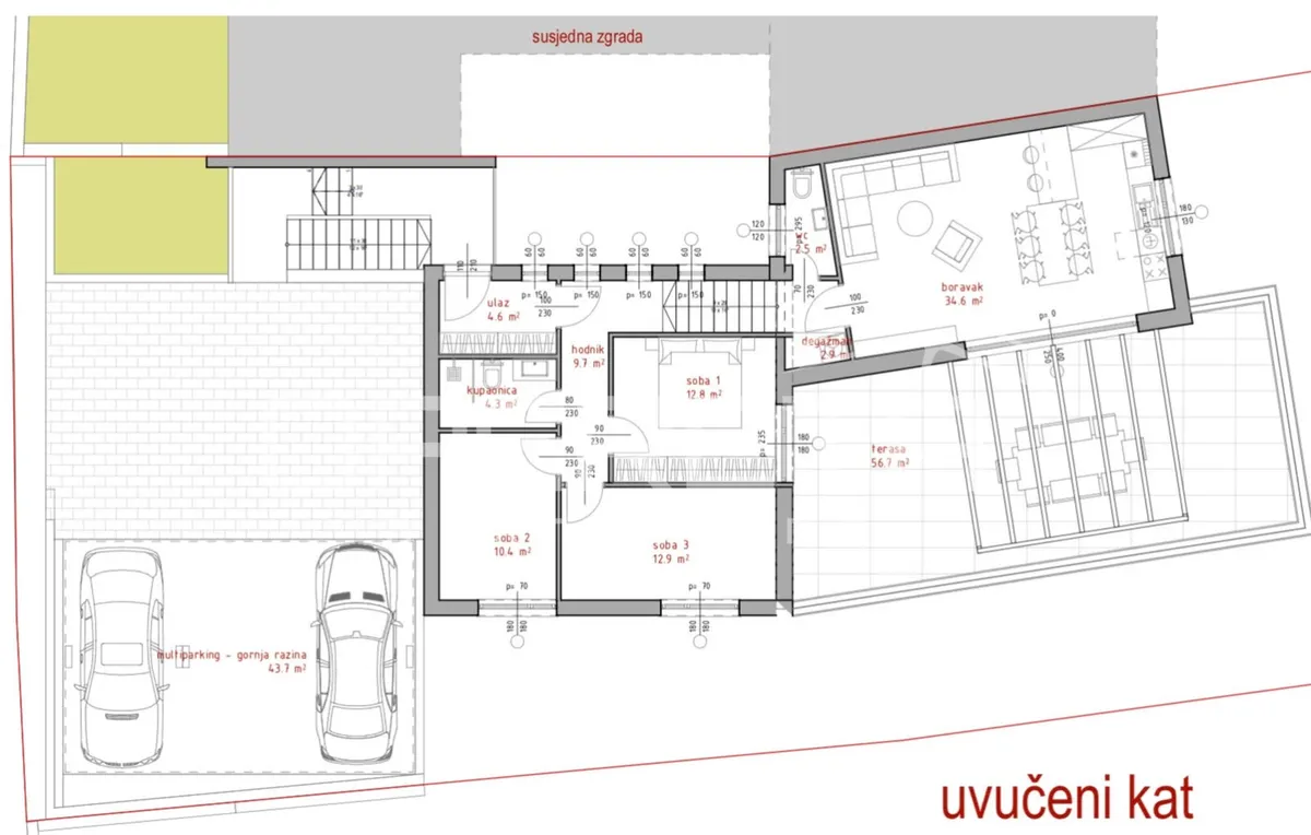 Apartment - Mlinarska, Centar, Zagreb, 125m2