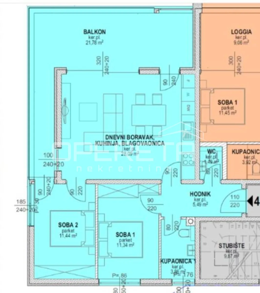 Stan - Povljana, Otok Pag, Pag, 77.1m2