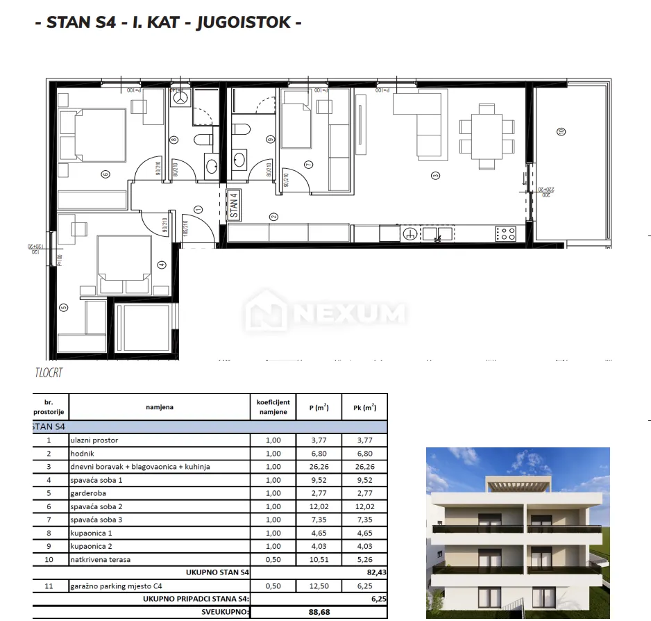 Stan - Kaštela, 88m2