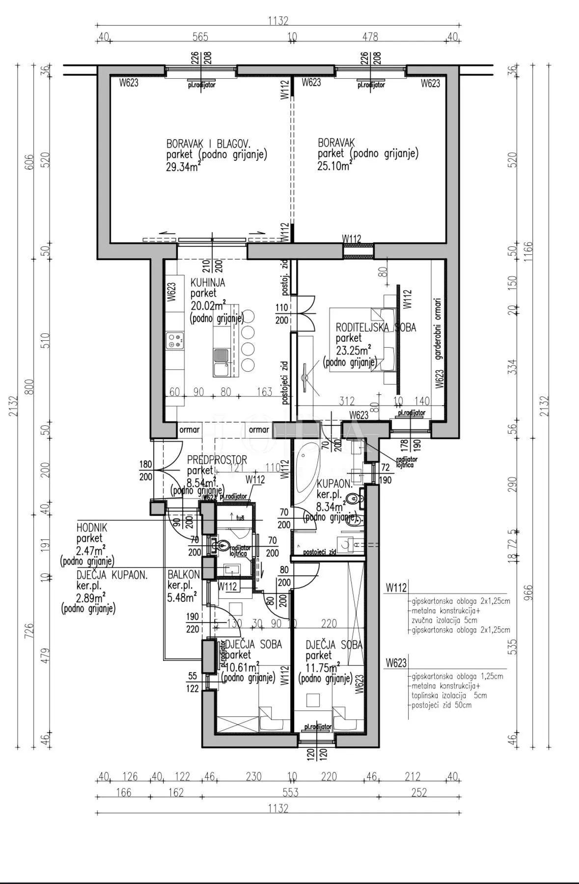 Apartment - Donji Grad, 145m2