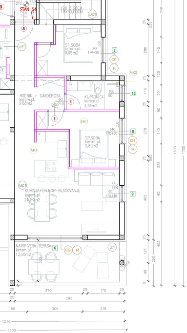 Apartment - Vodice, 99.57m2