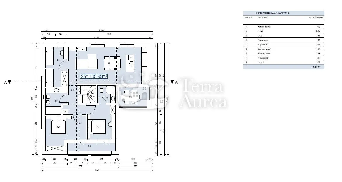Stan - Malinska-Dubašnica, 105.85m2