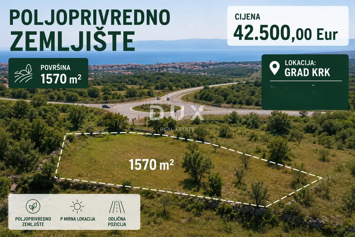 Zemljište - Krk, 1570m2