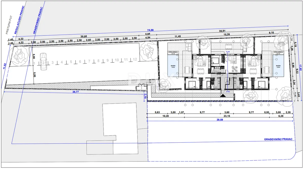 Zemljište - Vrsi, 1200m2