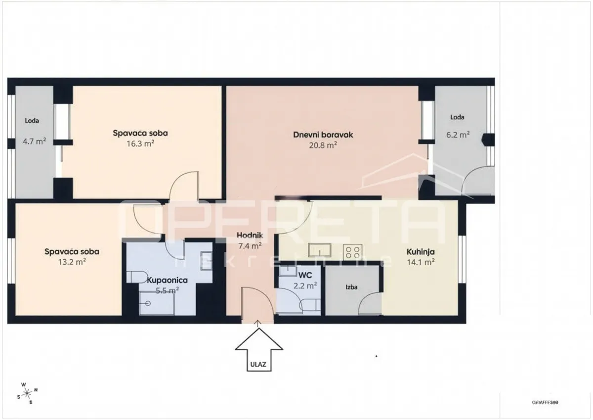 Stan - Blage Zadre, Sesvete, Zagreb, 91m2