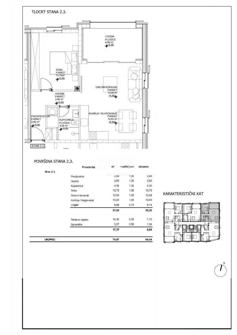 Apartment - Cres, 74.97m2