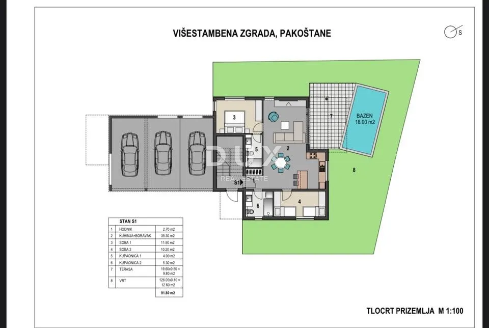 Apartment - Pakoštane, 100.8m2