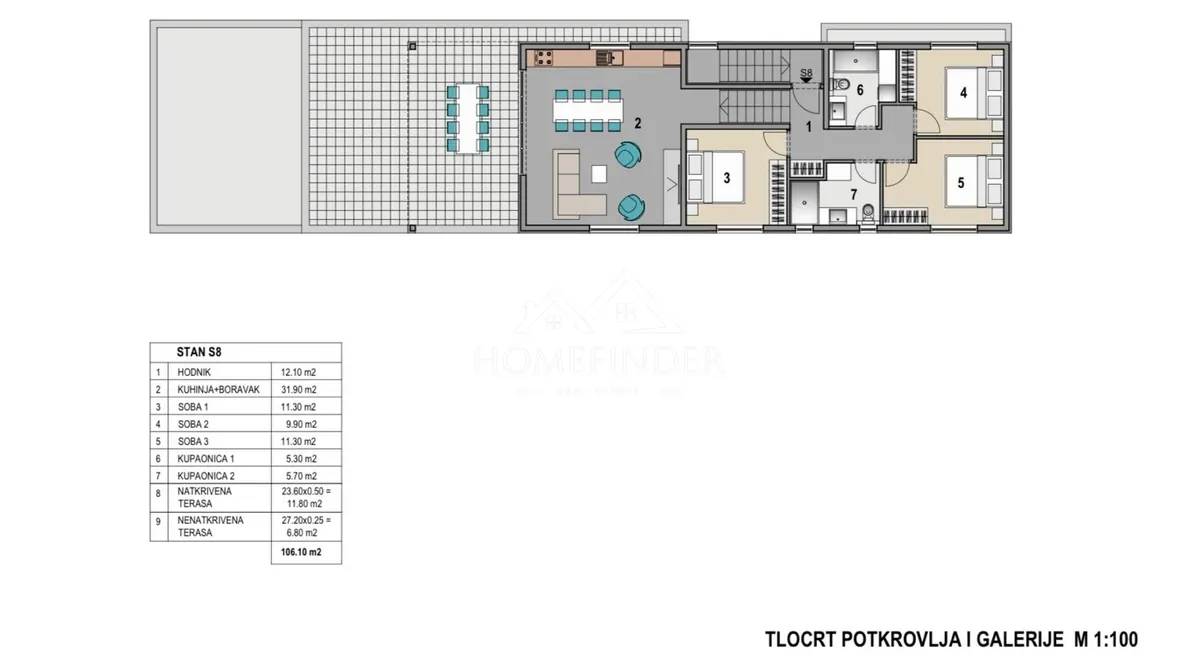 Apartment - Kolan, 116m2