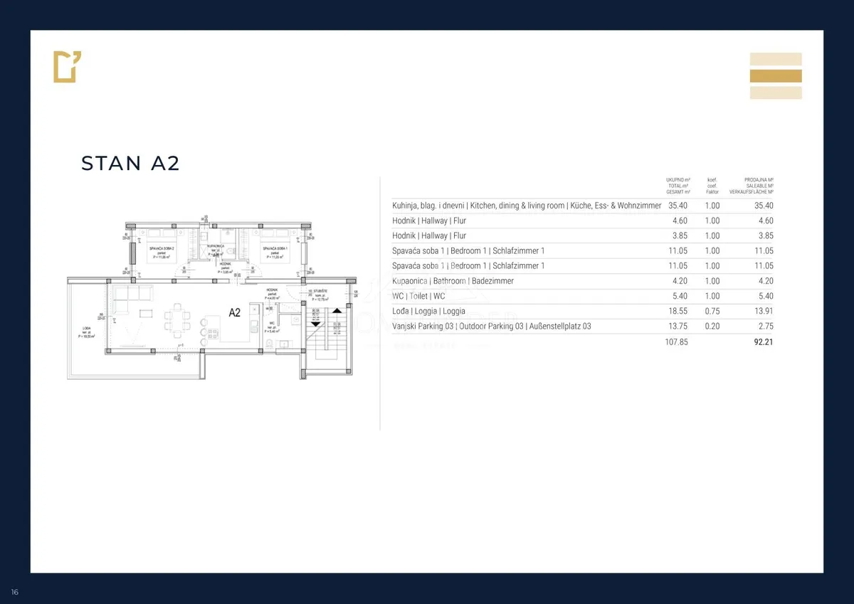 Apartment - Sukošan, 92.21m2