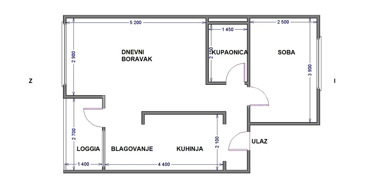 Stan - Novi Zagreb - Zapad, 46.2m2