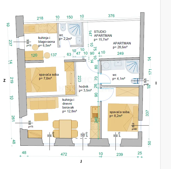 Apartment - Rovinj, 46m2