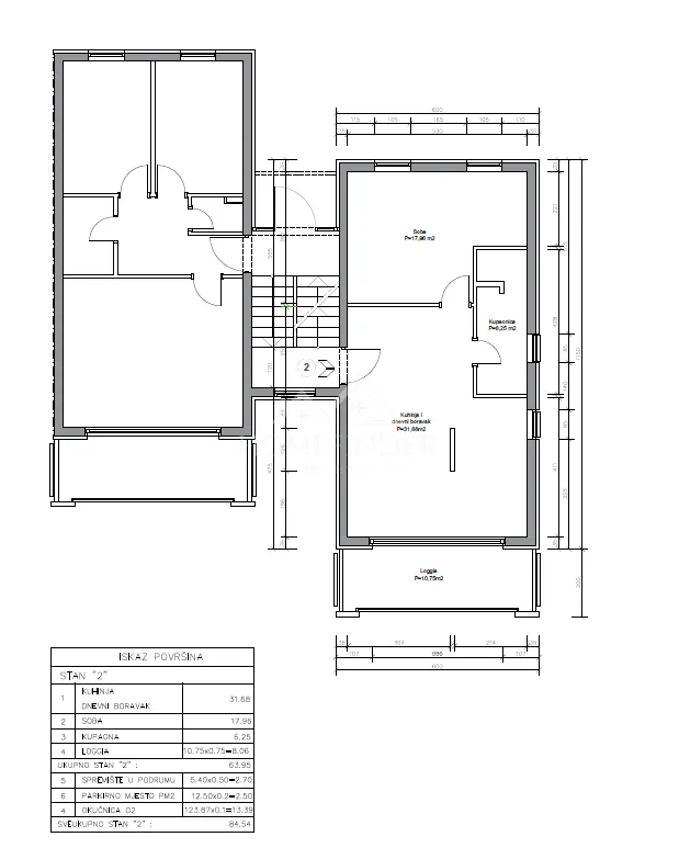 Apartment - Buje, 64m2