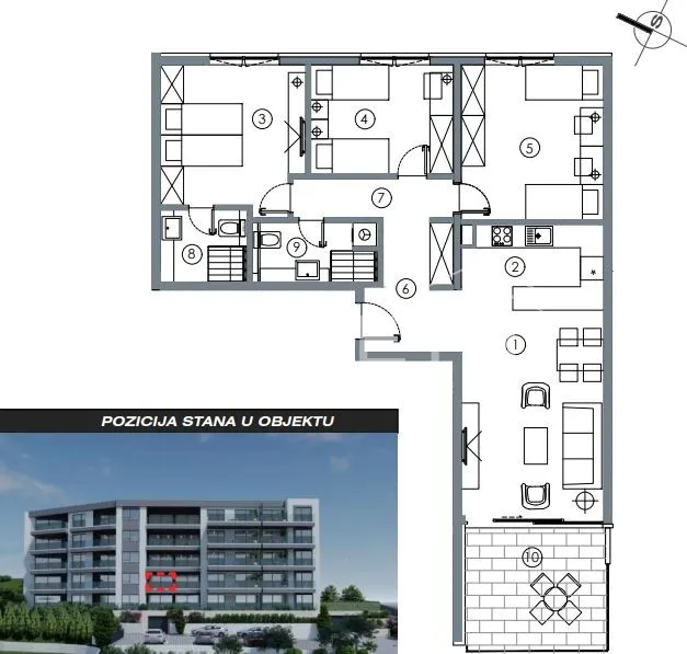 Stan - Centar, Makarska, Makarska, 93.88m2