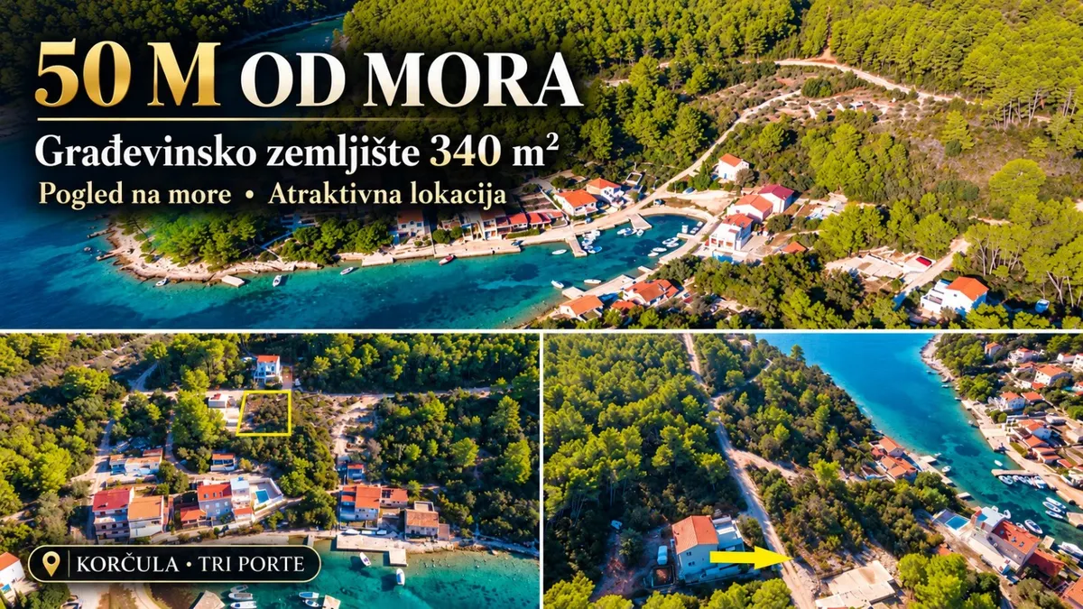 Zemljište - Tri Porte, Vela Luka, Vela Luka, 340m2