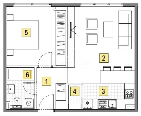 Apartment - Novi Zagreb - Istok, 49.88m2