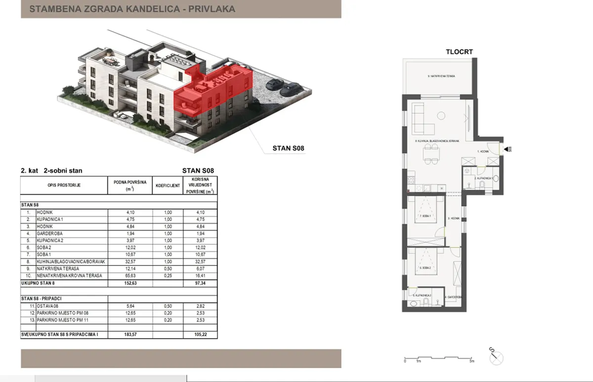 Stan - Privlaka, 105m2