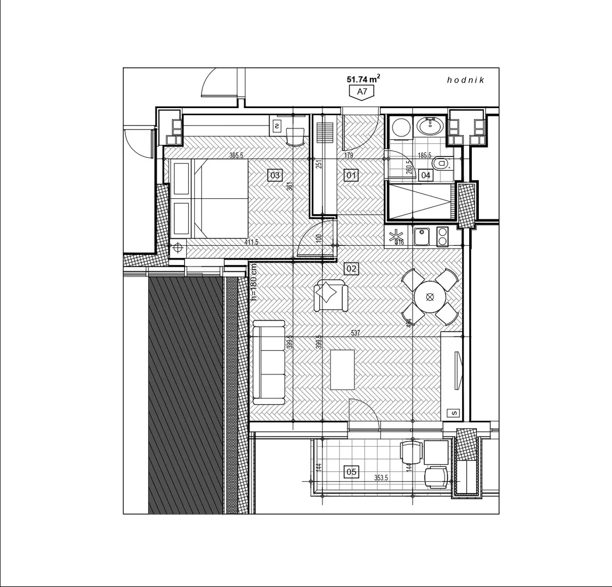 Stan - Trnje, 52m2