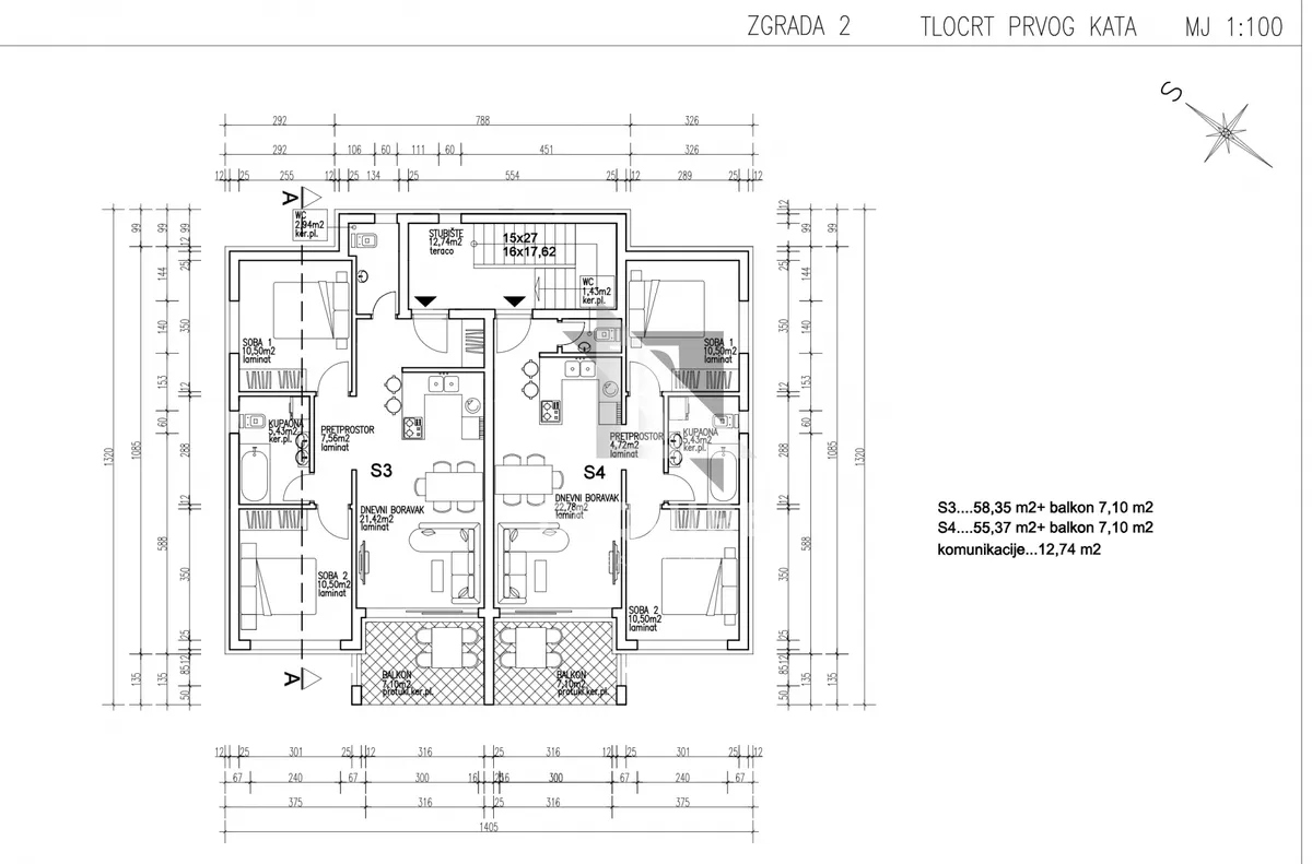 Apartment - Sveti Filip I Jakov, 69m2