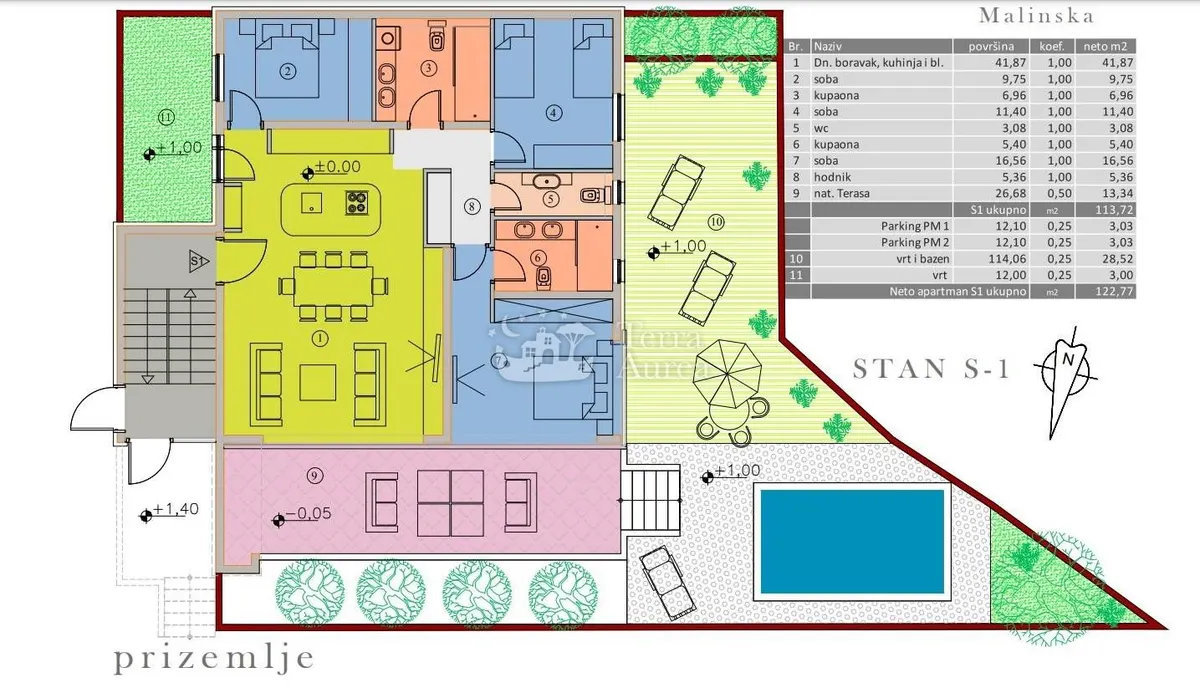 Stan - Malinska-Dubašnica, 113.72m2