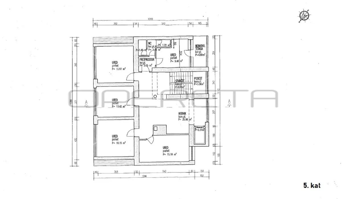 Ured - Kvaternikova trg, Kvatrić, Zagreb, 135m2