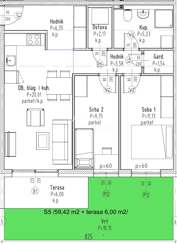 Apartment - Velika Gorica - Okolica, 62.44m2