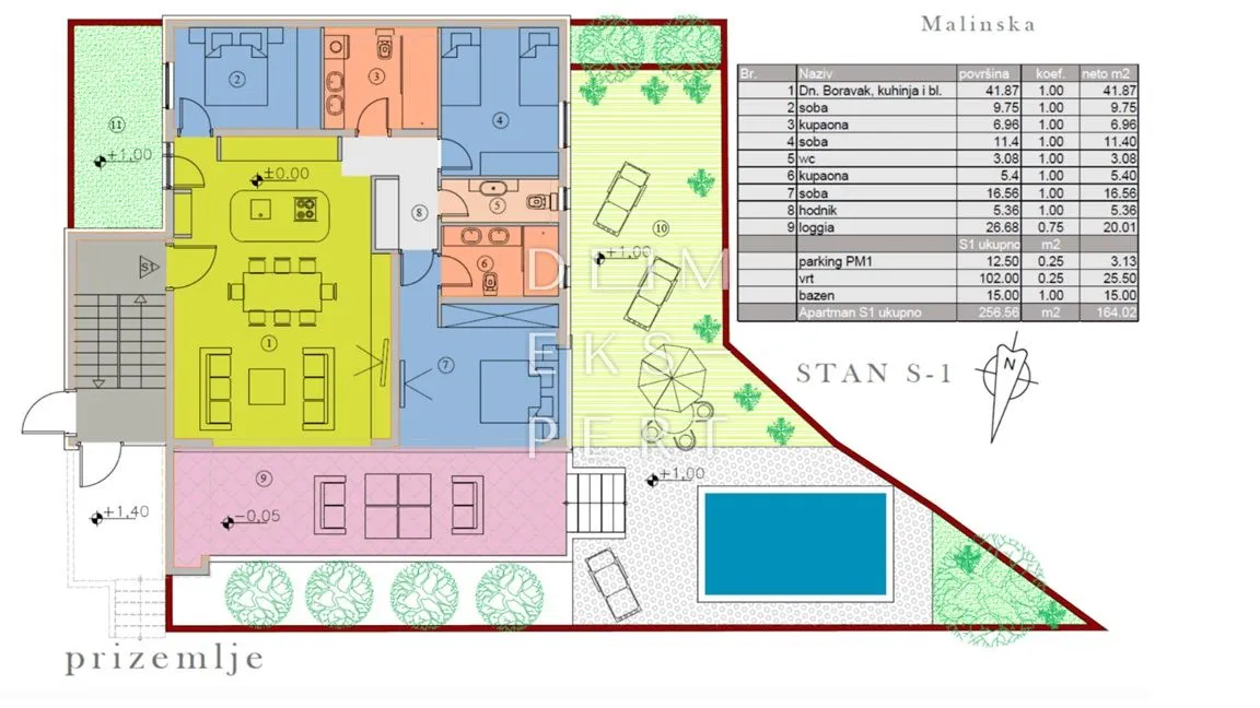 Stan - Malinska-Dubašnica, 164.02m2