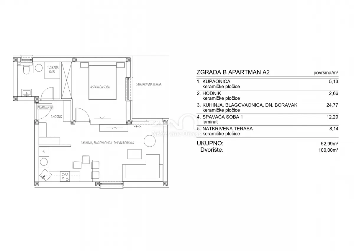 Stan - Šibenik, 53m2