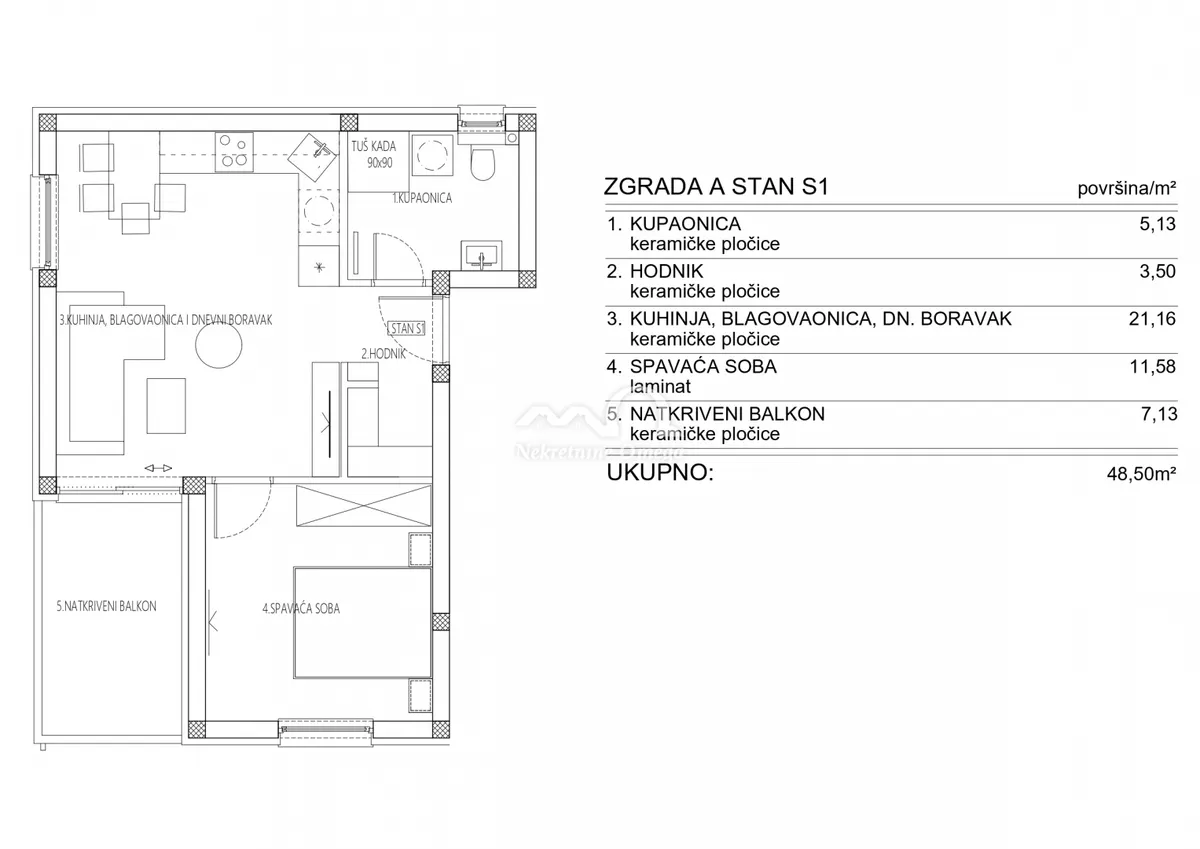 Stan - Šibenik, 49m2