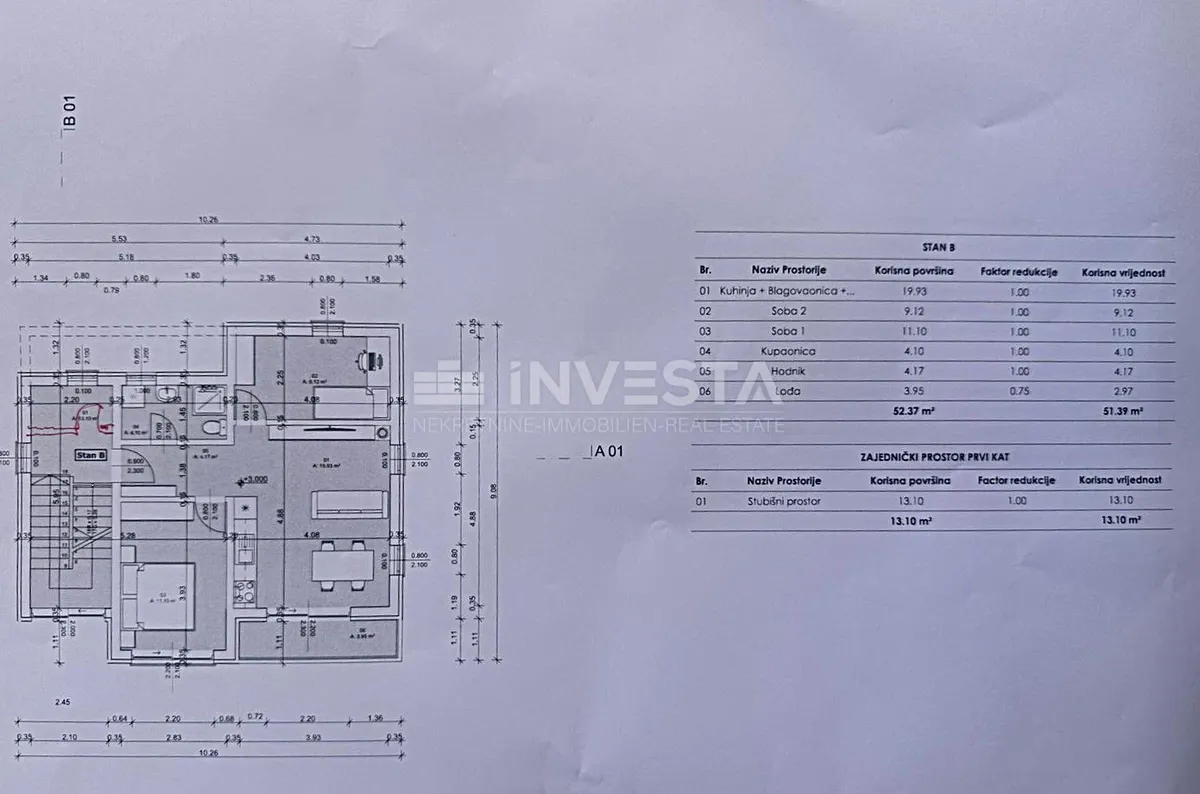 Stan - Pula, 51.39m2