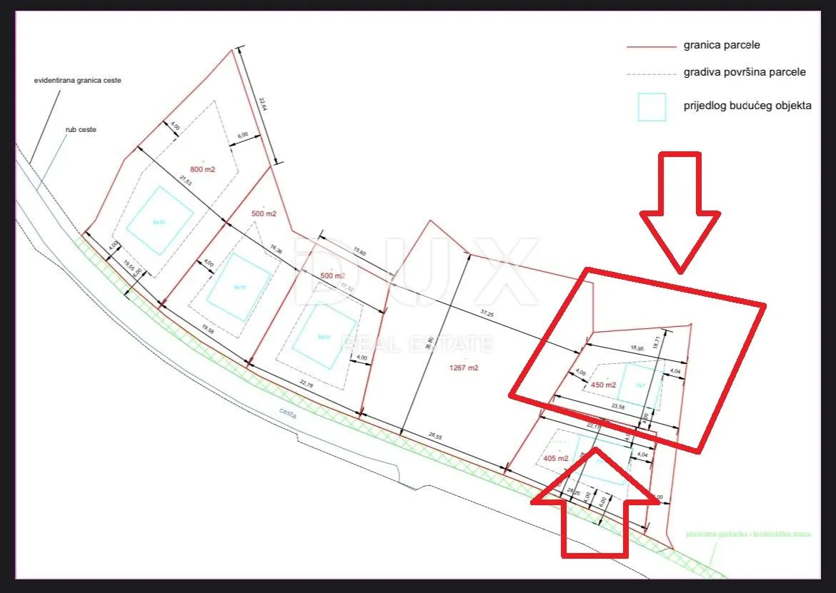 Zemljište - Lokve, 450m2